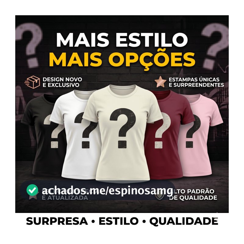 Camiseta Feminina Estampada Surpresa Camisetas Feminino Blusa Feminina  Blusas Femininas Camisas