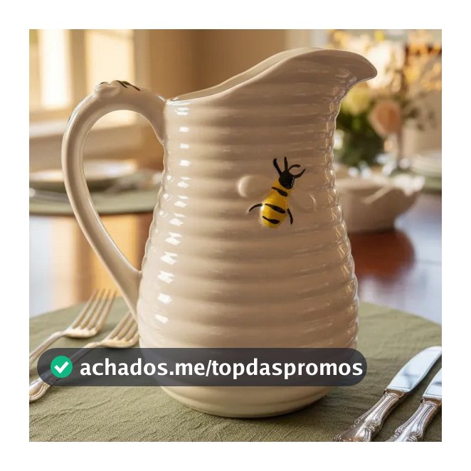 Jarra de Suco e Água de Porcelana Prático Abelha Bee 800ml Hauskraft