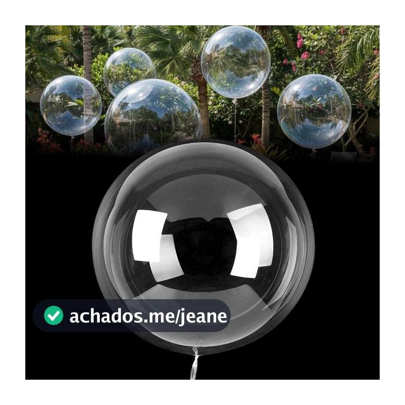 Balões Bubble 24” (60cm) – Cristal Transparente Ideal para Casamentos e Aniversários