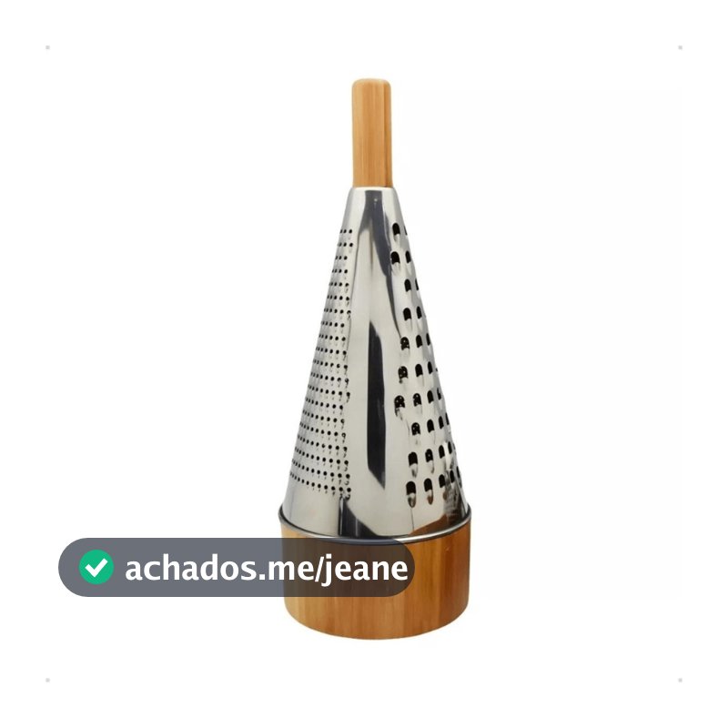 Ralador Multiuso Manual com 3 Faces com Base de Bambu 33cm Oikos