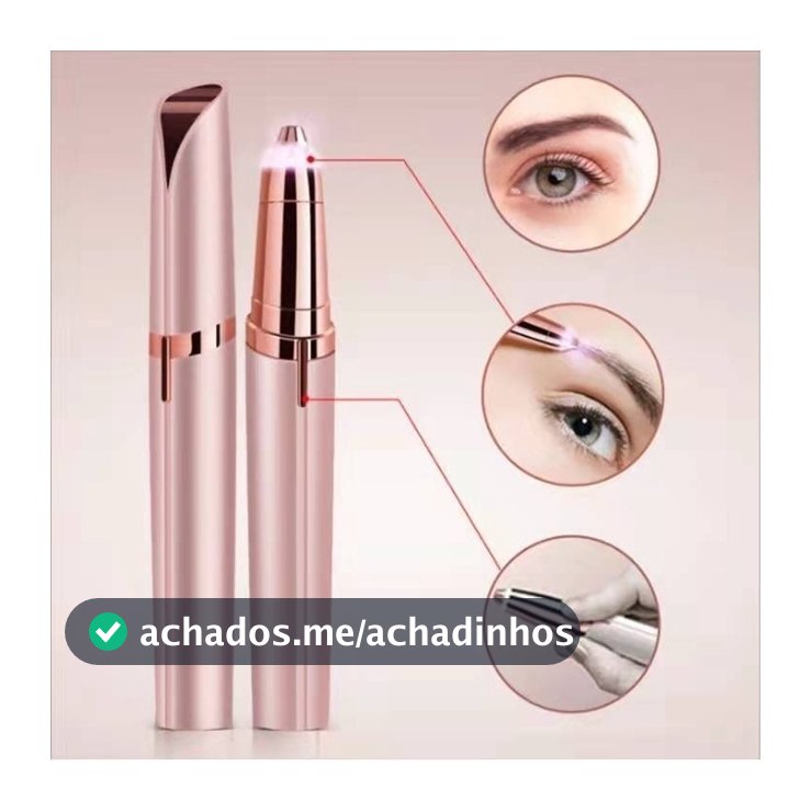 Depilador Indolor Caneta Sobrancelha Removedor Instantâneo de Pelos Facial Elétrico a Pilha Portátil Feminino