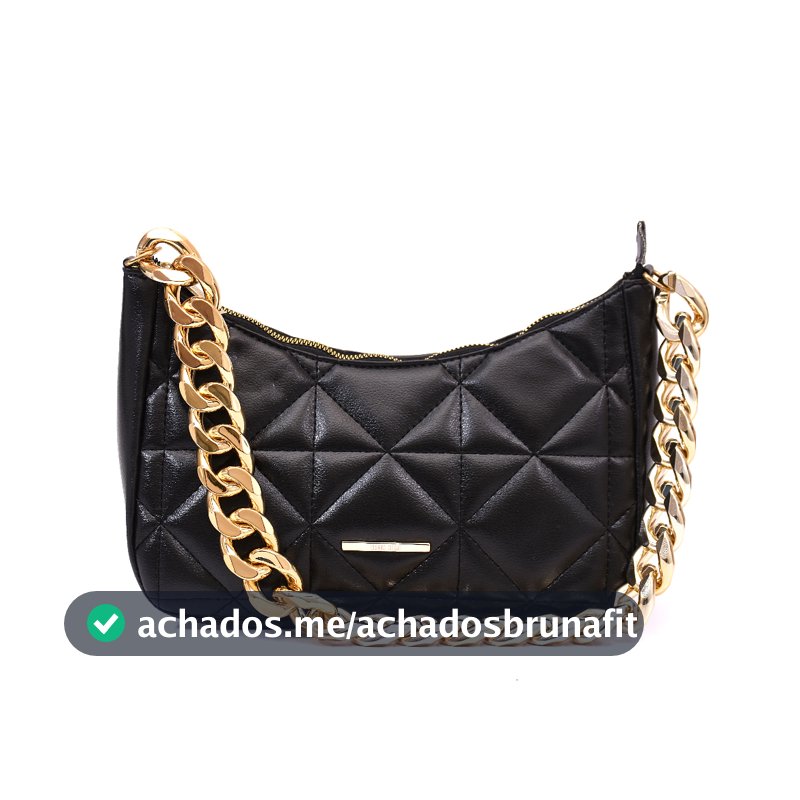 Bolsa Pequena Ombro Lateral Feminina Maria Milão Vintage Corrente Grossa Matelassê