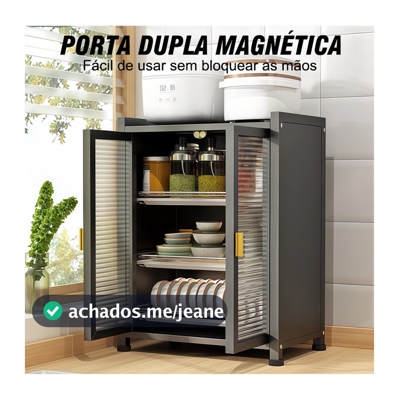 Armário De Cozinha Escorredor De Louças Pratos Talheres Organizador Com 2 Portas Quatro Ganchos Incluídos
