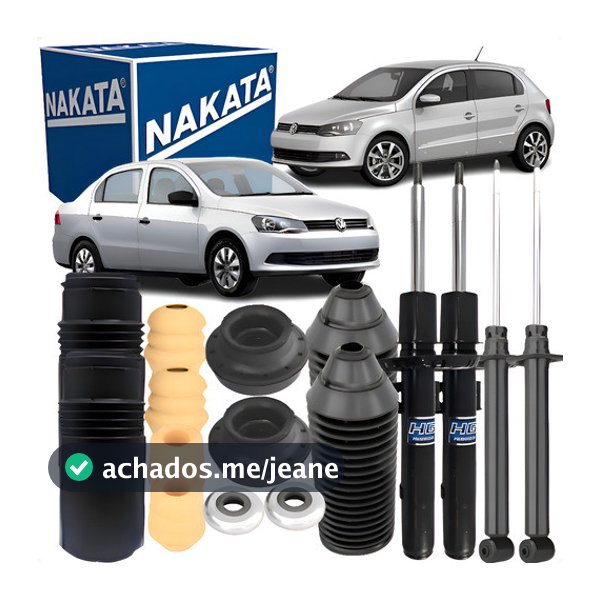4 Amortecedores  + Kit Completo Gol Voyage G5 G6 G7 2008 2009 2010 2011 2012 2013 2014 2015 2016 2018 2019 2020 2021 22