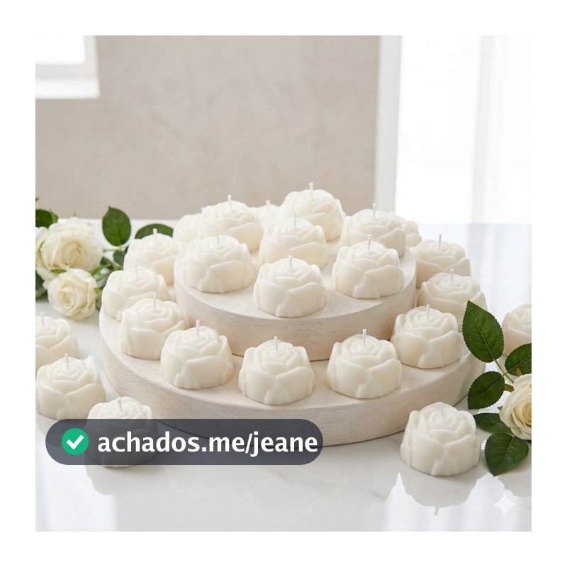Vela aromática mini Flor - Chá de Bebê - chá Revelação Lembrancinhas