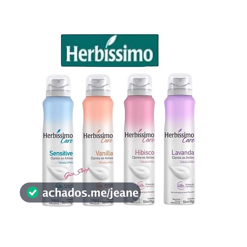 Desodorante Herbíssimo Aerosol Antitranspirante Feminino 150ml – Diversas Fragrâncias