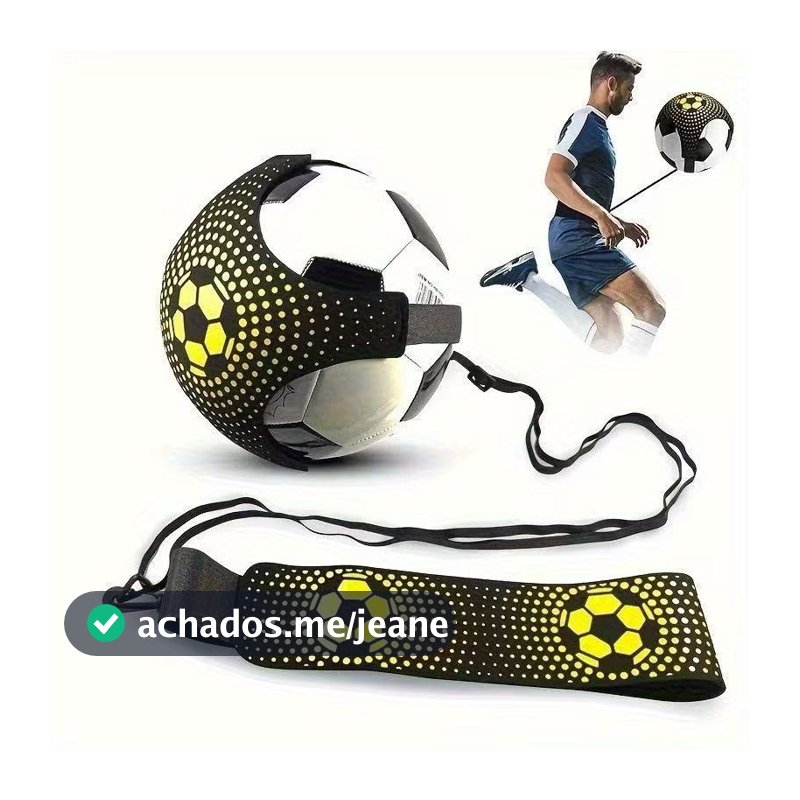 chute futebol ajustável trainer bola de prática para crianças solo ajuda assistência controle cinto faixa de treinamento