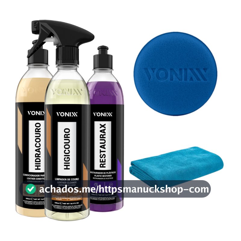 Kit Hidracouro Hidratante Higicouro Higieniza Bancos Restaurax Vonixx