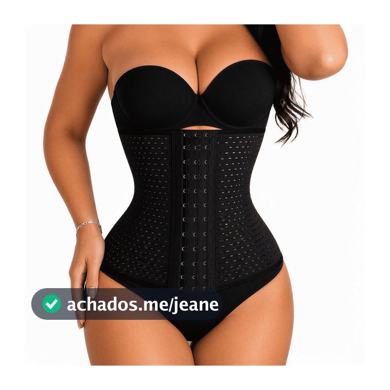 Cinta Abdominal Premium Feminina 4 Barbatanas Emagrece Ajustável Modeladora Afina Cintura