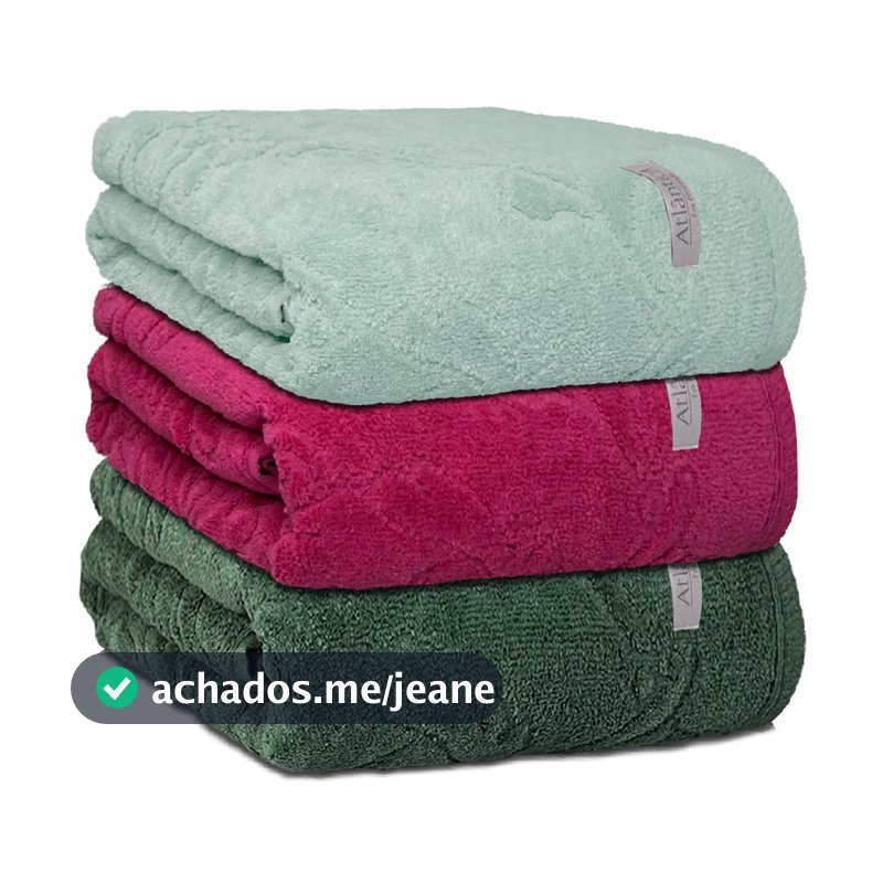 Jogo/Kit 3 Toalhas de Banho Amalfi Premium Fio Penteado 100% Algodão Grossa Macia Atlântica