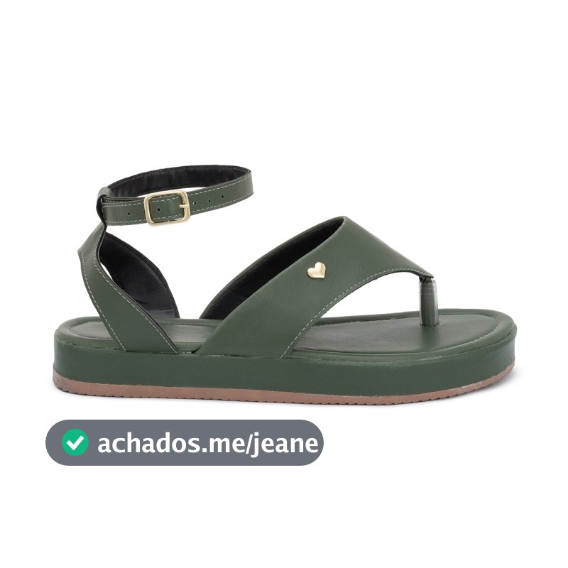 Sandália Feminina com Fivela Estilo Chinelo Flatform de Dedo Asa Delta Ref: 017