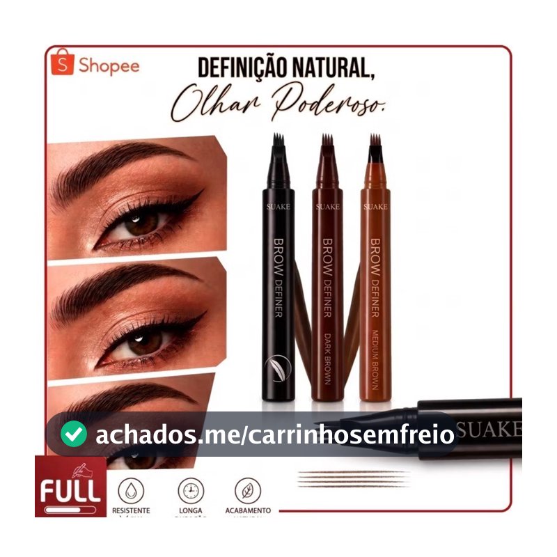 Caneta Microblading Fio a Fio Preenche Falhas da Sobracnelha Maquiagem - LYZZHARA