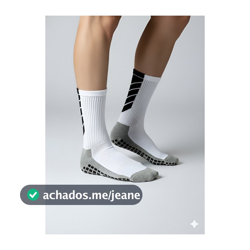 Meia Esportiva Socks Antiderrapante Futebol Cano Medio Pro