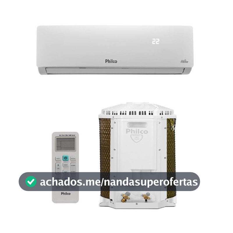Ar Condicionado Split Philco Hi Wall Inverter 12.000 BTU/h Frio Monofásico Branco PAC12FC 220V