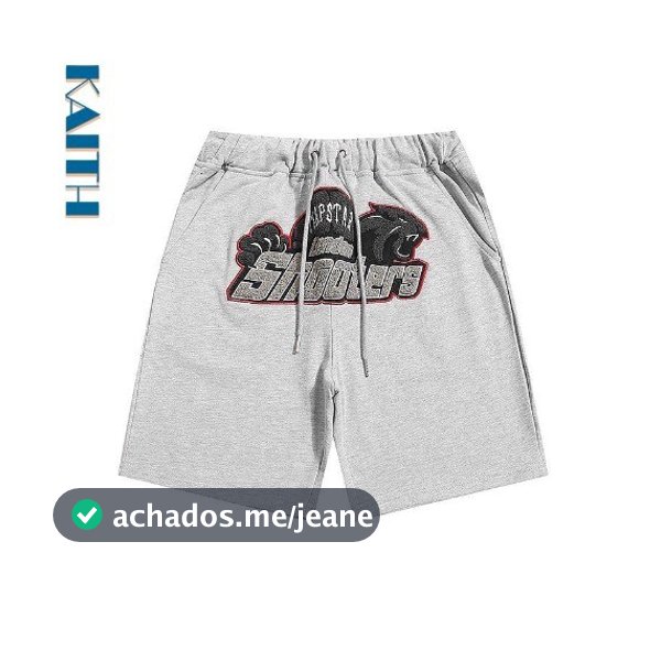 SHORT MOLETON TRAPSTAR Carta Monocromático DTF Algodão Chino Urbano Sweat Tamanho