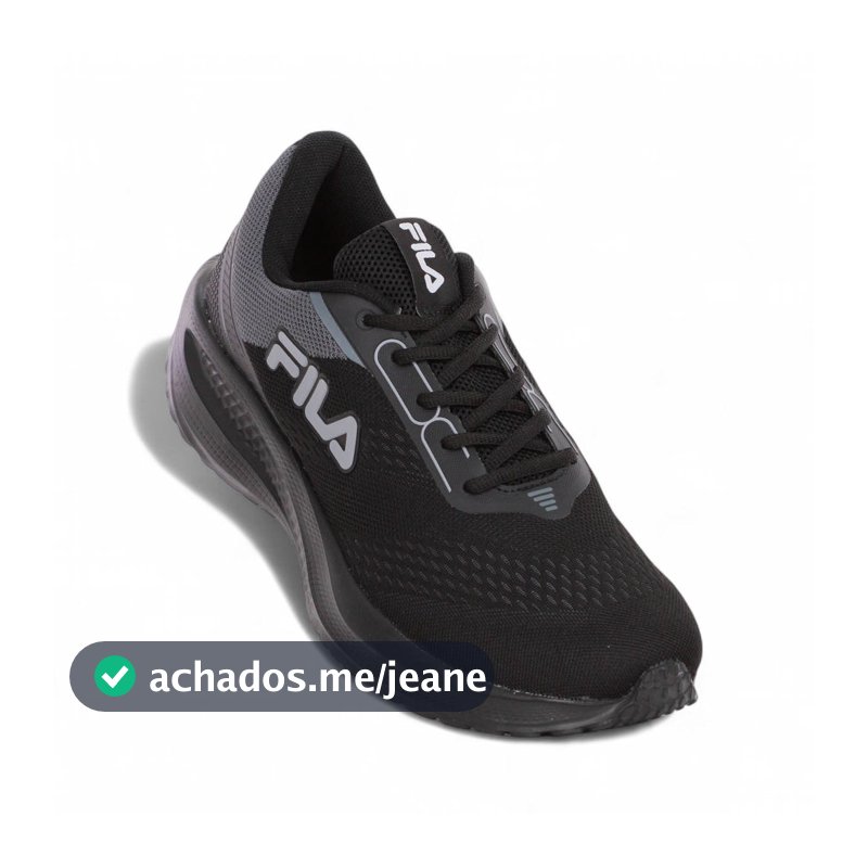 Tênis Fila Rise Up Preto e Cinza - Masculino