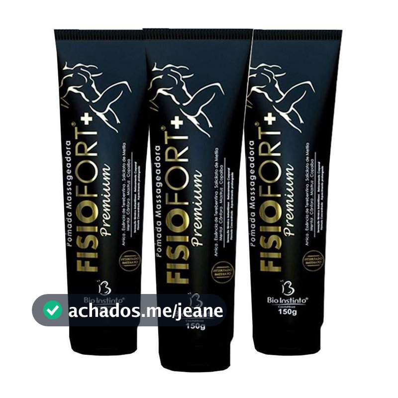Kit Com 3 - Pomada Massageadora Fisiofort Premium 150g