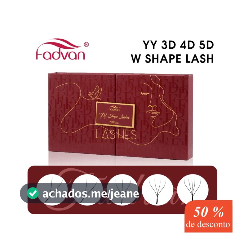 FADVAN Caixas Grandes YY Forma Cílios 2880 Cluster Faux Mink Volumes Brasileiros 3D 4D 5D W Extensões De