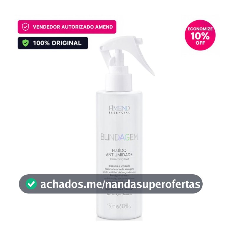 Fluído Antiumidade Amend Cosmetics Blindagem Essencial Bloqueio A Umidade 180ml