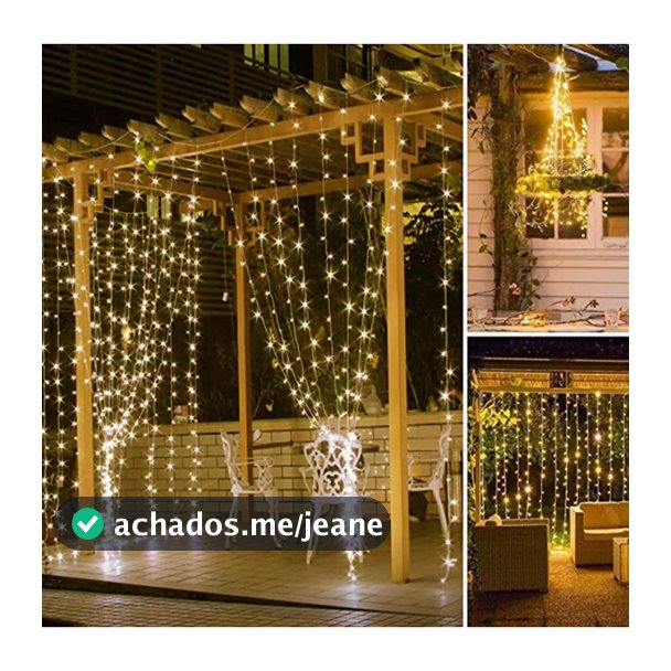 cortina 300 Leds 3x3 Metros Festa Casamento Eventos Natal Luz Amarelo