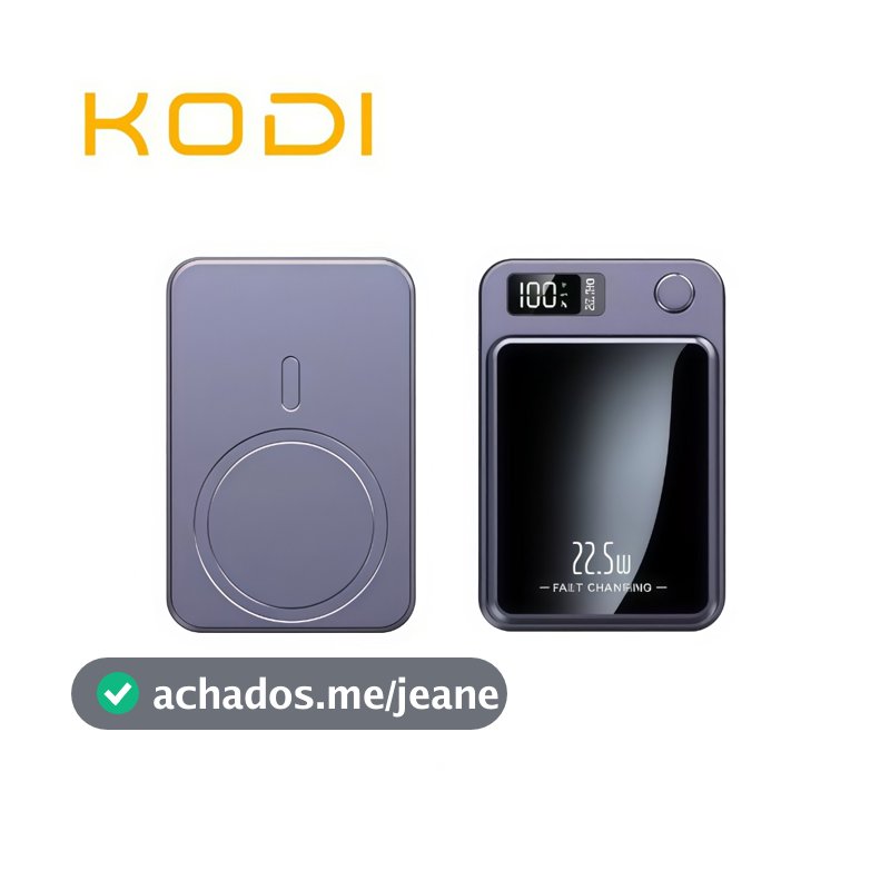 Carregador portátil ultrafino com display 22,5W de potência magnética 10000 mAh para Battery Pack-A7