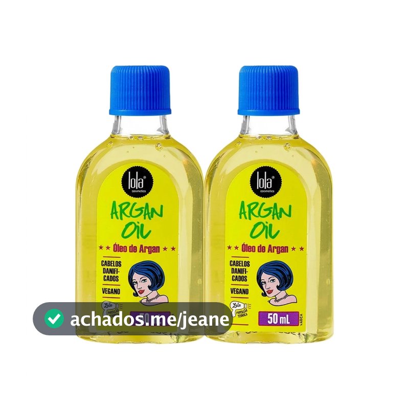 KIT com 2 x Oléos de Argan Oil Lola Cosmeticos