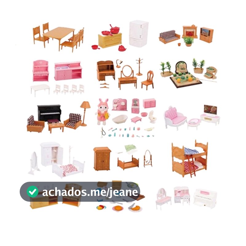 Família Da Floresta Pretend Doll House Playhouse Móveis De Cozinha Série De Alimentos Brinquedos Miniatura