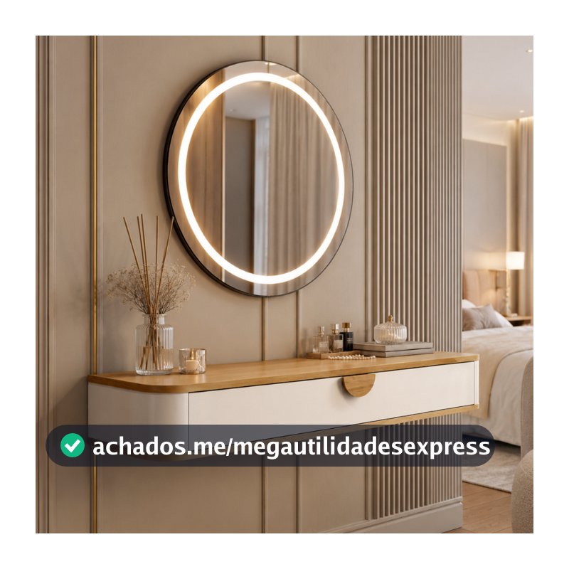 Penteadeira Suspensa Camarim com Gaveta Multifuncional para Quarto Organizador Decorativa Retrô MDF