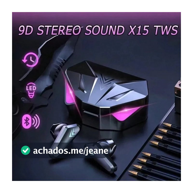 X15 Fone De Ouvido para Jogos Bluetooth 5.Tws Stereo Ultra Baixa Latency Gaming Headset