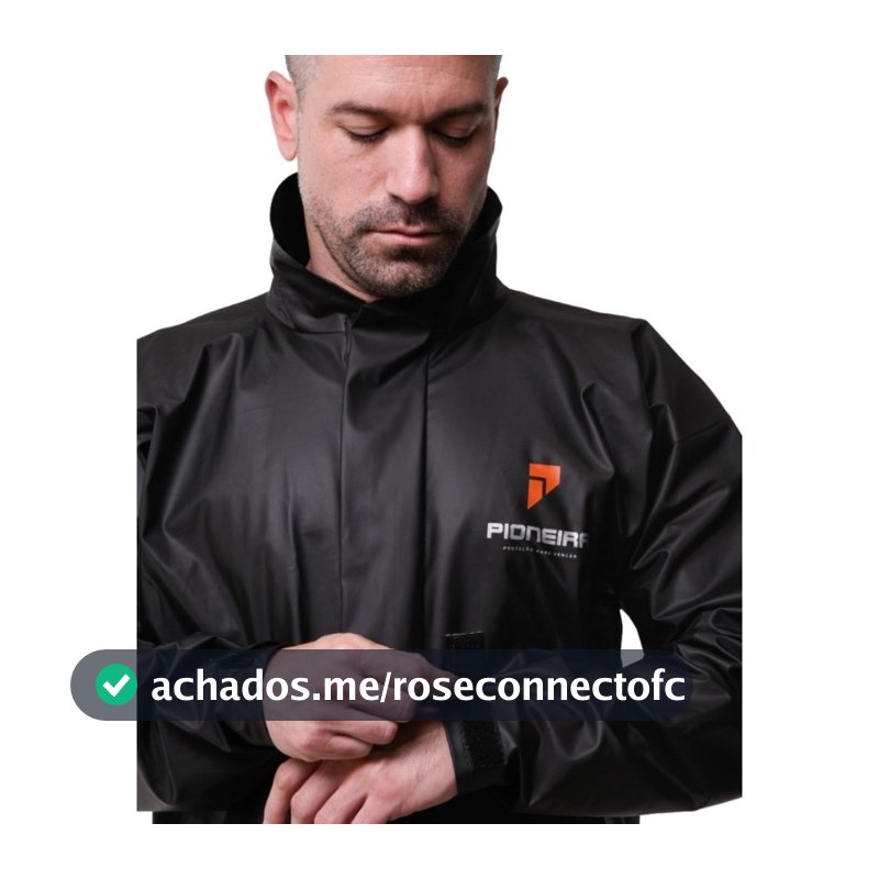 Capa de Chuva Conjunto PIoneira Completo Pvc Motoqueiro Ciclista Gola
