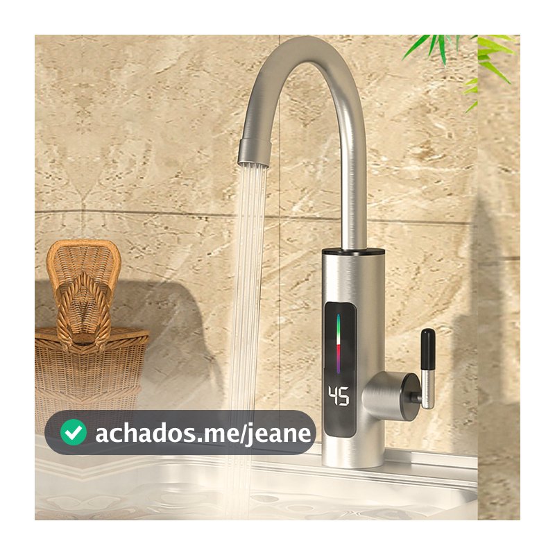 Torneira Elétrica (110V) OU (220V) Para Cozinha Banheiro Com Visor de Temperatura Regulagem e Giratória 360°