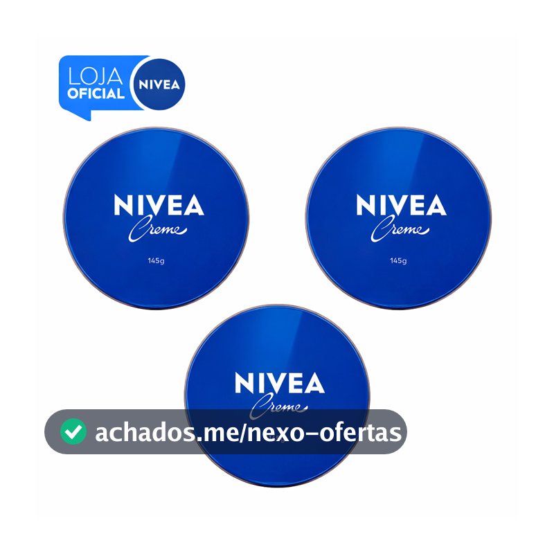 KIT NIVEA Creme Hidratante Lata 145g  - 3 unidades