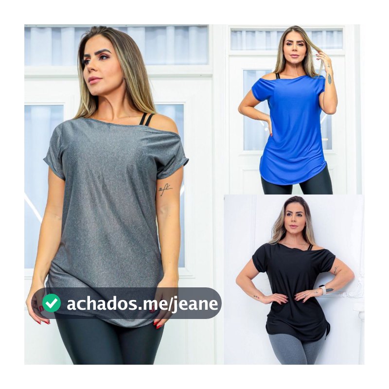 Blusa Academia Feminina Dryfit Ombro Só Confortável Dia a Dia Toque Suave Pronta Entrega Oferta