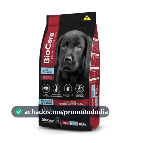Ração BioCare Selection Cães Filhotes Carne e Frango 10,1kg