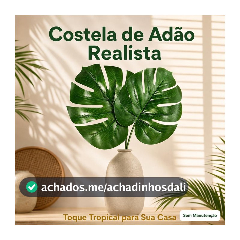 KIT 10 Folha Artificial Verde Planta, Folhas Artificiais Para Decoração, Folha Artificial Decoração