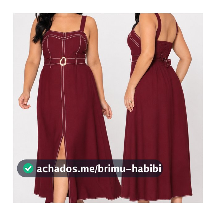 Vestido Midi Feminino Sensorial Marrant Premium Com Cinto Alça Larga Elegante 2026 May Modas