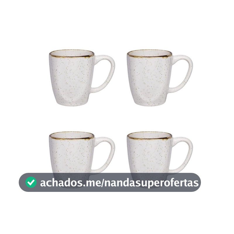 Jogo de 4 Canecas 260ml Oxford Ryo Maresia