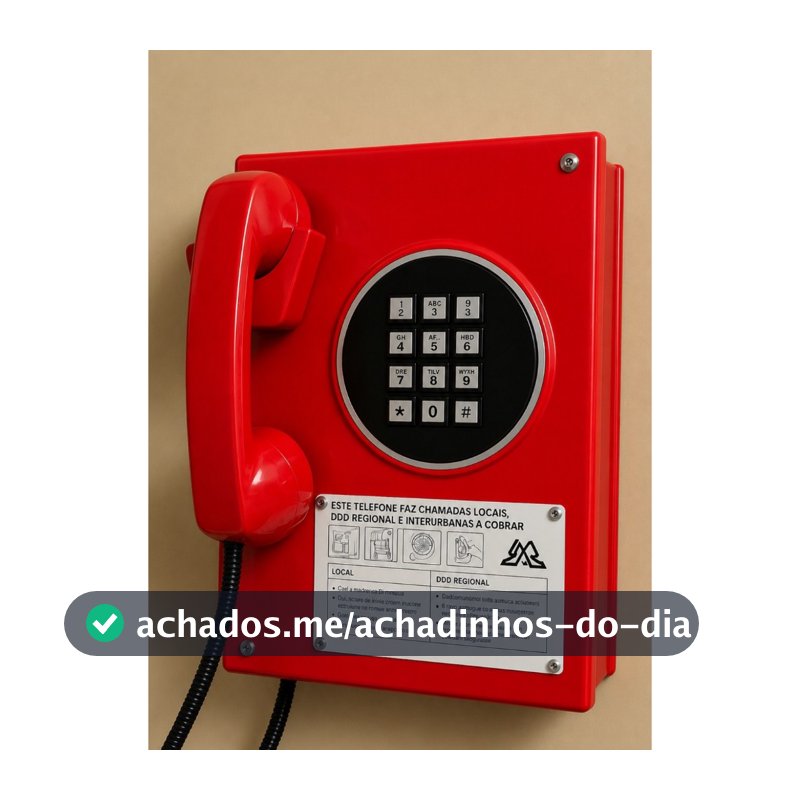 Telefone Público Antigo Retrô Vintage Decorativo,Varias Cores Disponíveis, Modelo Orelhão Brasileiro