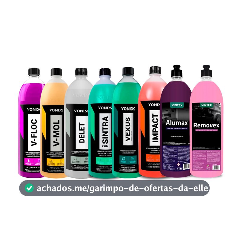 KIT V-FLOC + V-MOL + DELET + SINTRA + VEXUS + ALUMAX + REMOVEX + IMPACT 1,5L VONIXX VINTEX