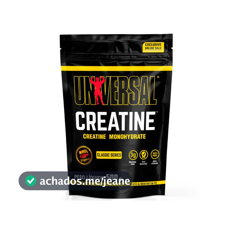 Creatina Monohidratada Sem Sabor Refil 500g - Universal Nutrition