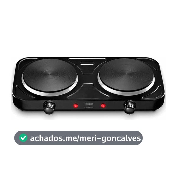 Cooktop Elétrico Portátil 2 Bocas 2000W Vidro Temperado FG02 Elgin