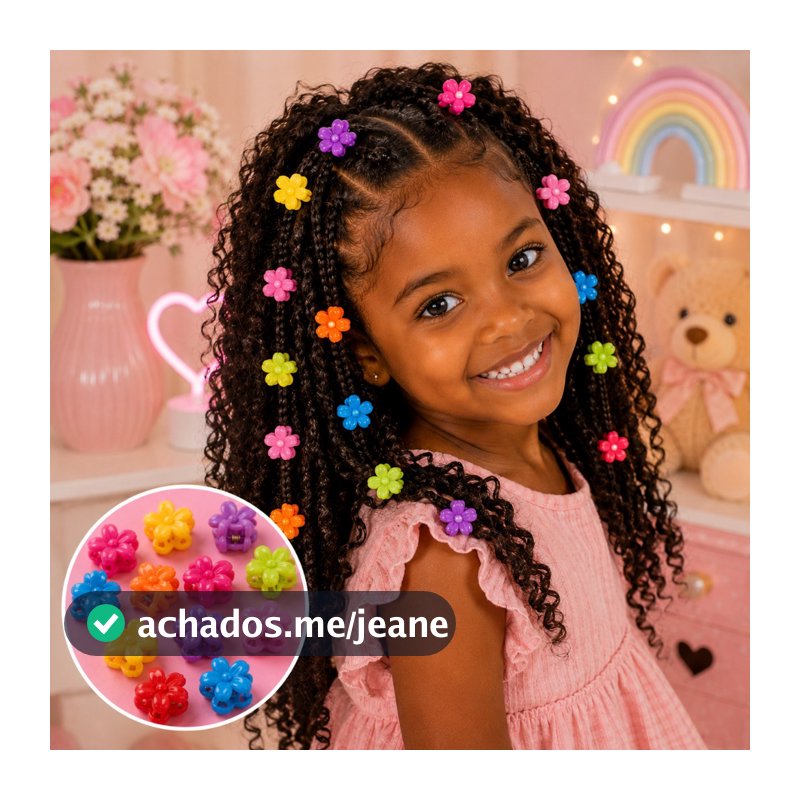 Kit 40/50/80/100/150 Piranha Mini Para Cabelo Infantil Colorida Presilia Prendedor Florzinha Lacinho Borboleta