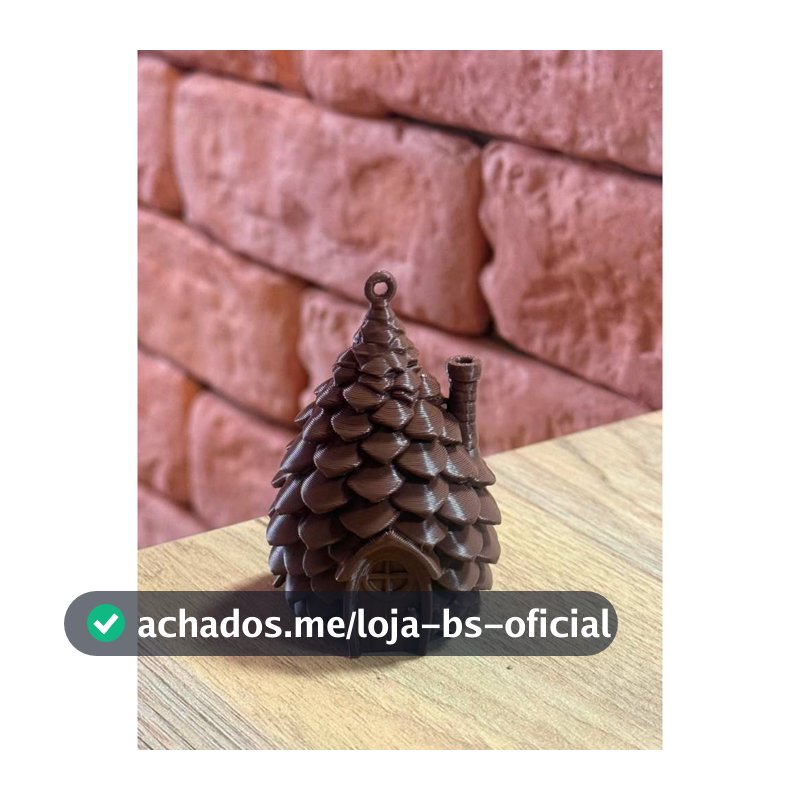 Casa de Pinha de Fada Decorativa Natal Enfeite Artesanal Miniatura Presépio Decoração Natalina