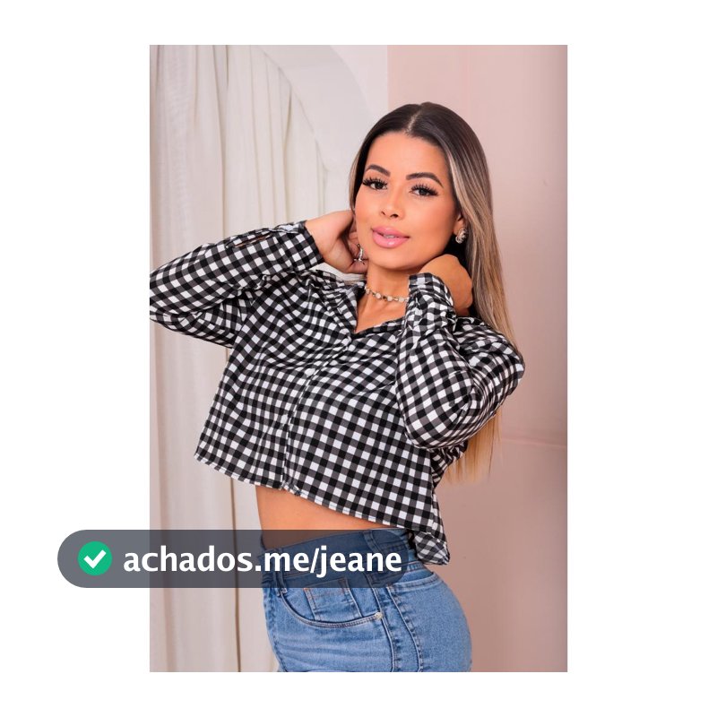 Camisa Cropped Feminina Xadrez em Crepinho Manga Longa - Leve e Estilosa