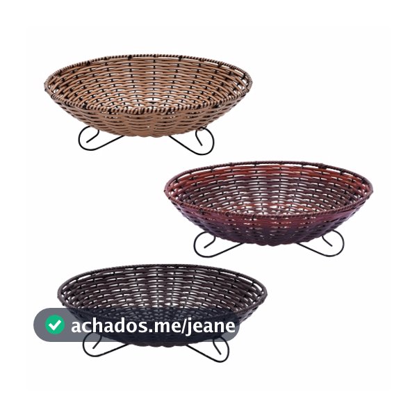 Fruteira Cesta Com Pé 's' Para Mesa/balcão - 40cm