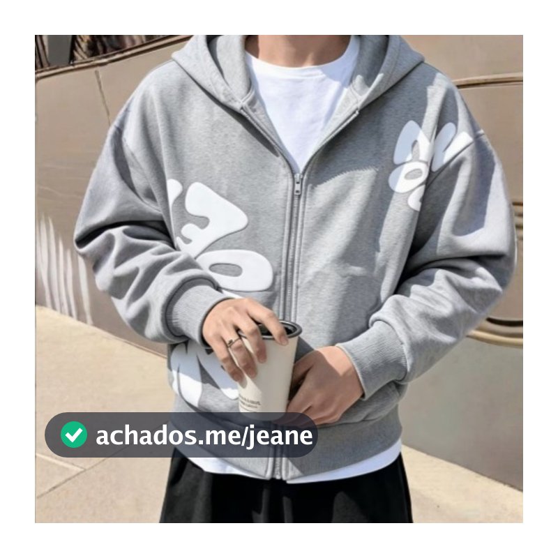 Casaco de Moletom Ziper Zip Flowers Gringa Y2k Americana Casual Flanelada Quentinha Streetwear