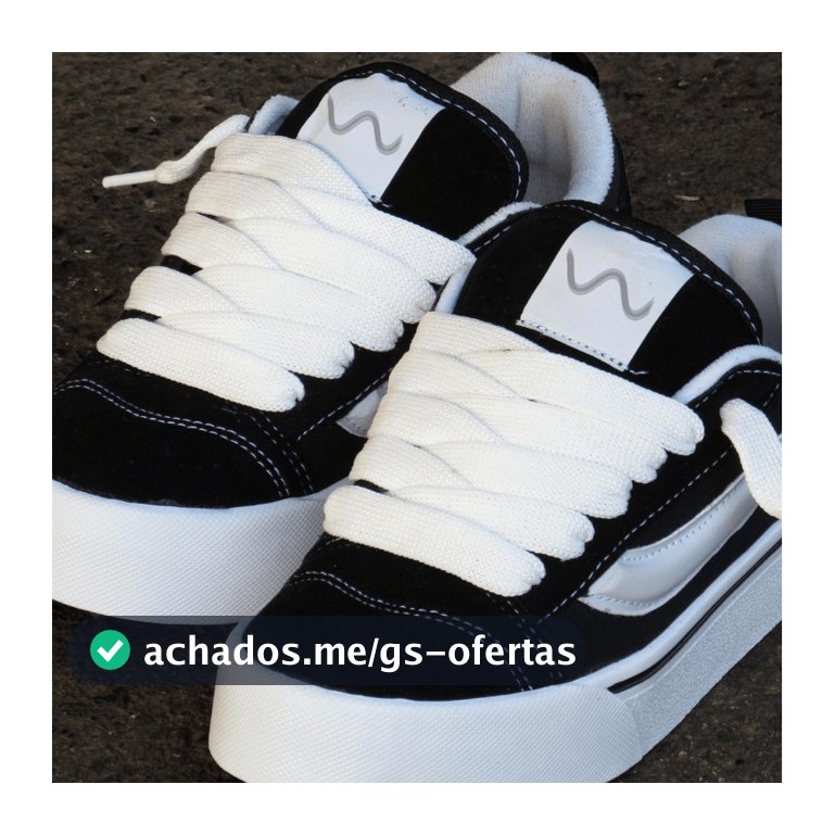 Lançamento! Tênis Casual KNUu VA-00&NS Streetwear Preto e Branco