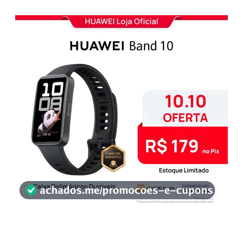 HUAWEI Band 10 | Relógio Smartchwatch | Análise do Sono em Nível Profissional