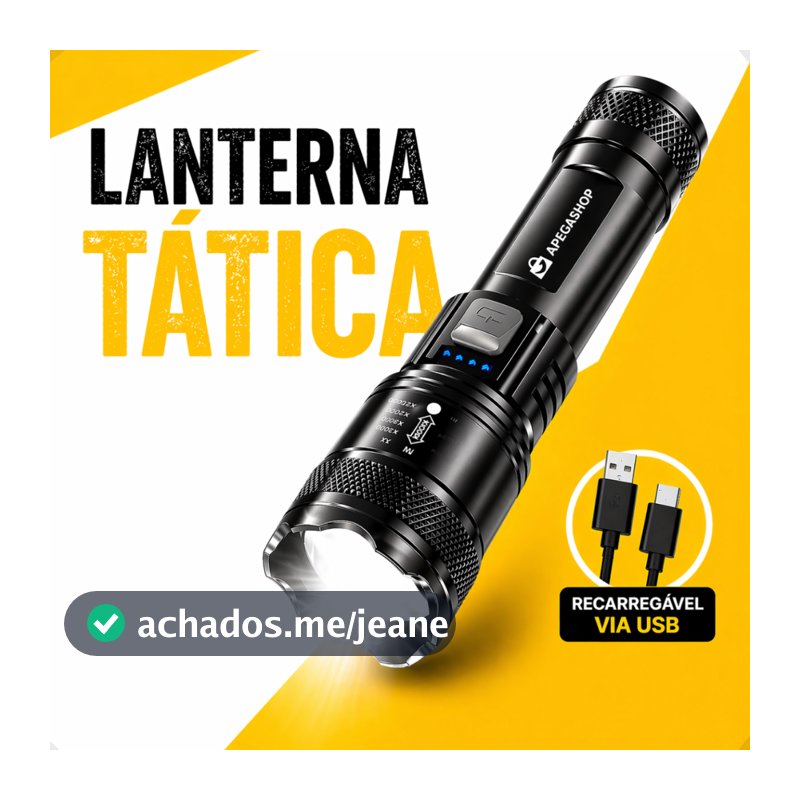 Lanterna Super Potente Led Militar 3 Em 1 T9 Tática Forte Longo Alcance recarregável pesca camping