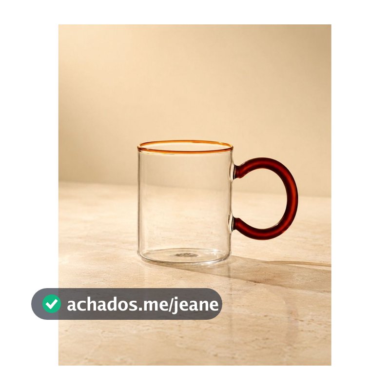 Caneca com Alça de Vidro Borossilicato 350 ml